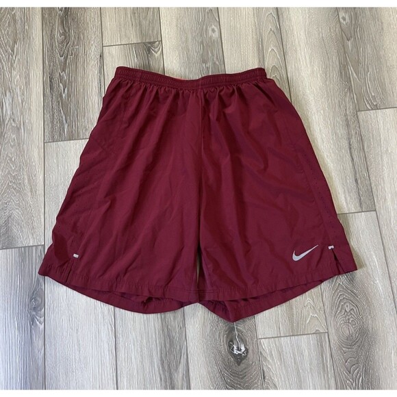 Nike Stride Dri-Fit 6” 2-in 1 Running Shorts Red Mens Lined Vented Size Medium - Picture 1 of 9